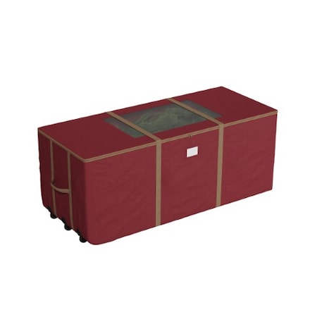 Hastings Home Rolling Christmas Tree Storage Duffel Bag for 9 feet Artificial Trees, Red Canvas 705328EBF